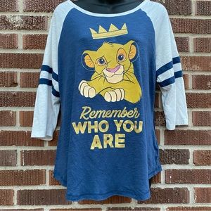 Disney BUNDLE The Lion King/ Short Sleeve V-Neck Tee Shirts Junior Large (11-13)